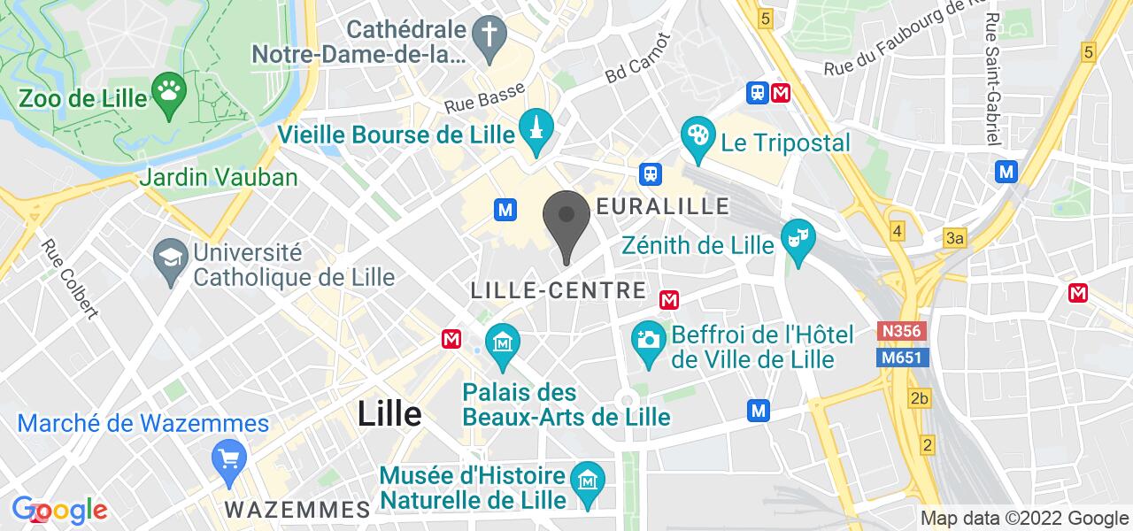 Routekaart — Flash Burger Lille Centre