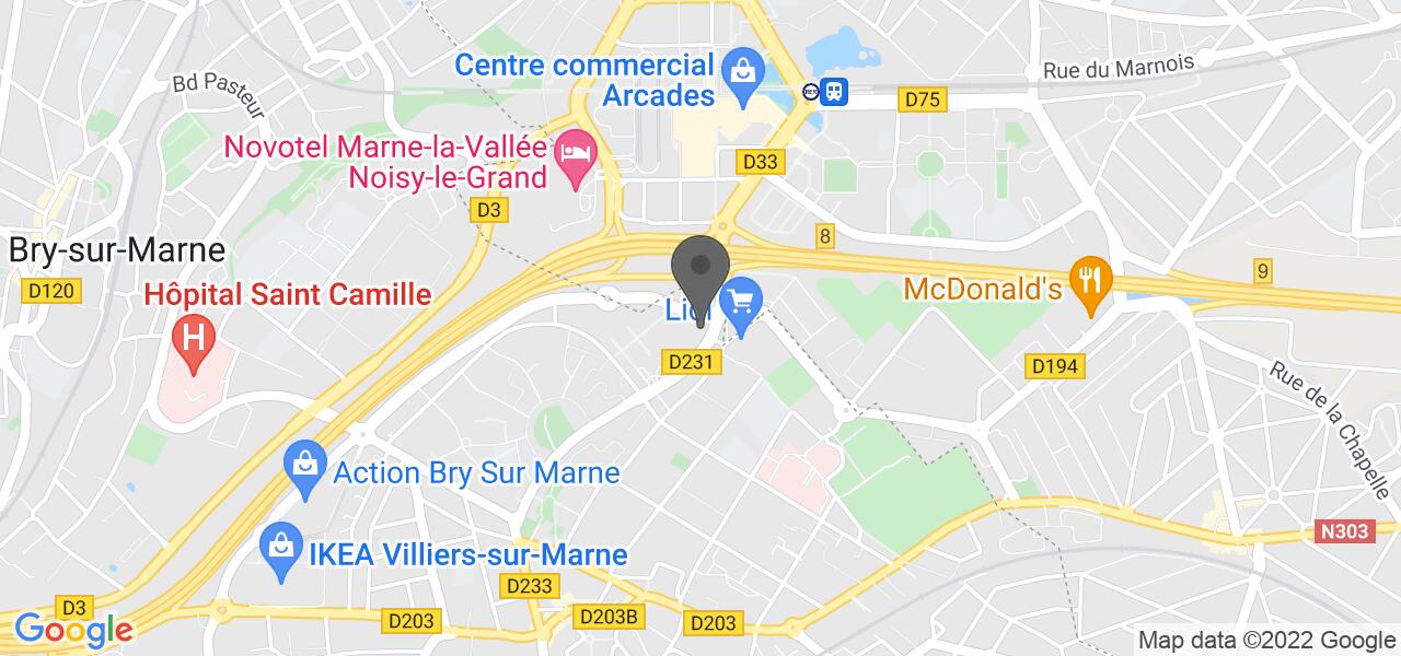 Plan d'accès — Léon de Bruxelles - Villiers sur Marne