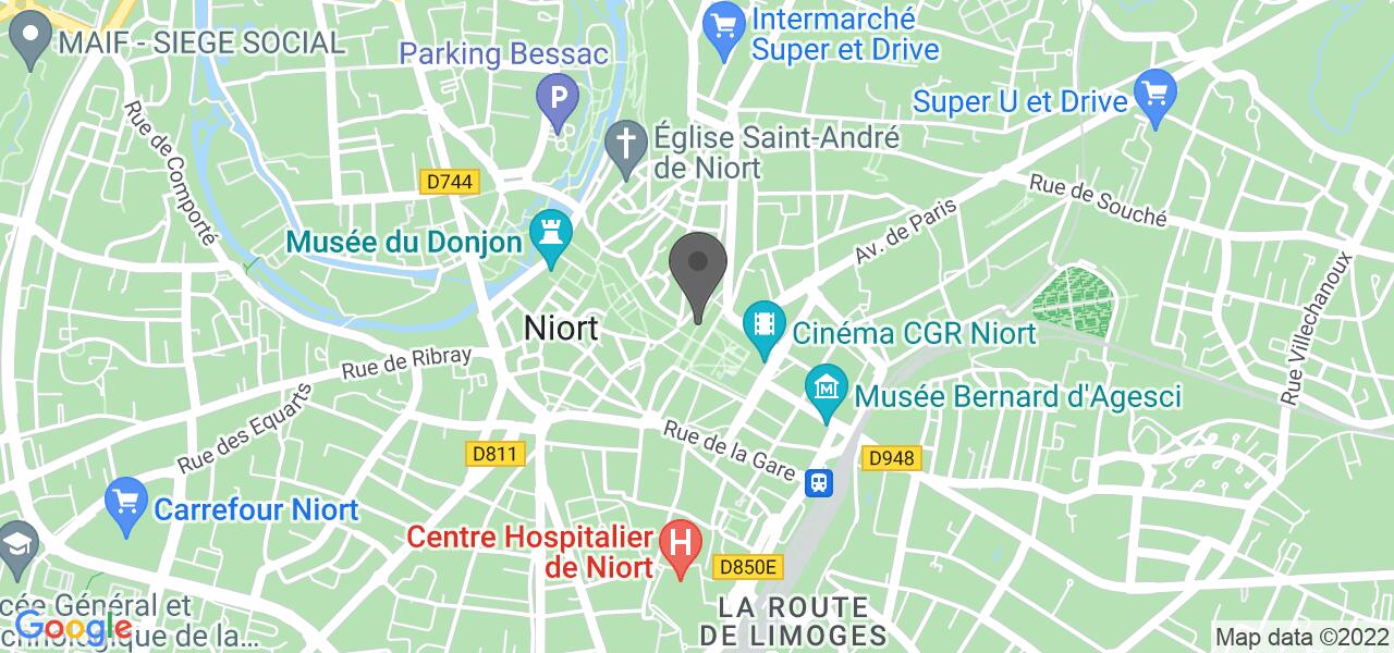 Plan d'accès — Au Bureau Niort