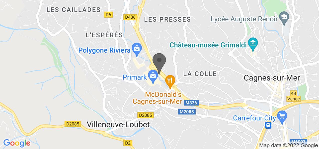Plan d'accès — Memphis Cagnes sur Mer