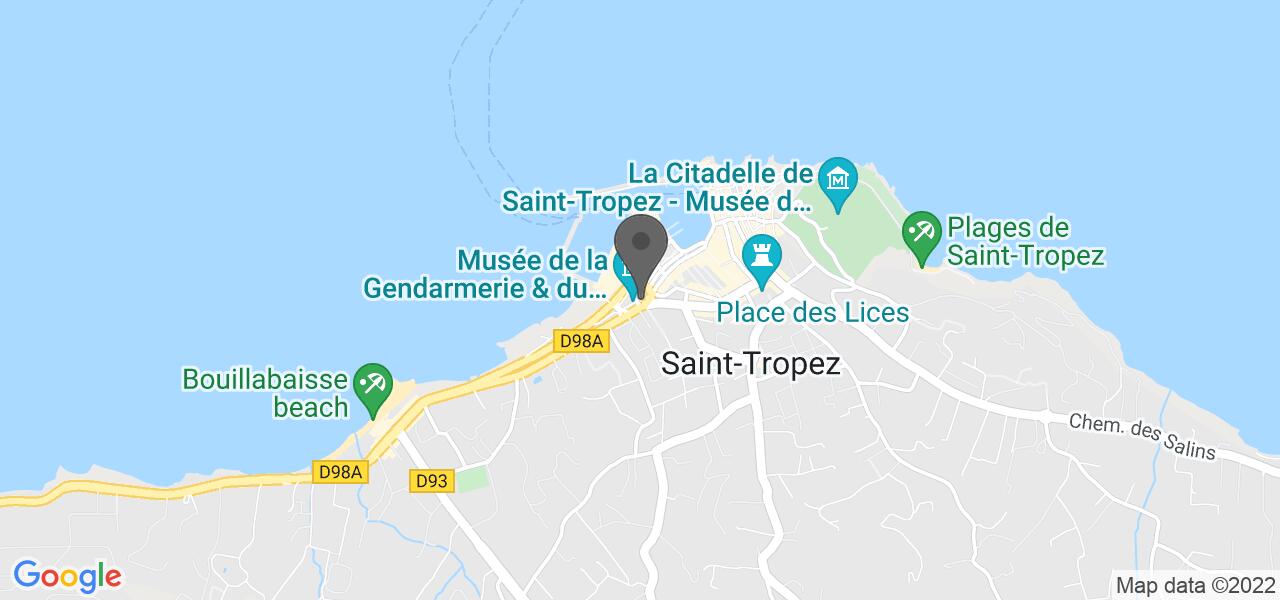 Plan d'accès — Hôtel de Paris Saint-Tropez