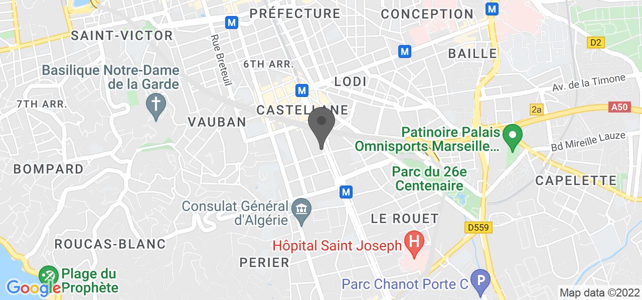 交通地图 — L'Osteria du Prado