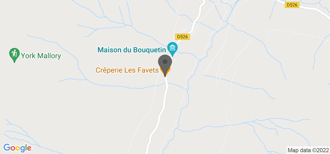 Plan d'accès — Les Favets