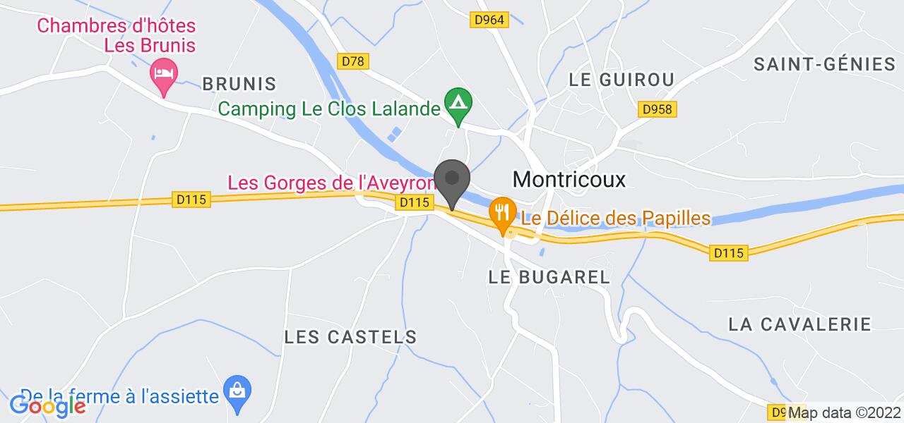 Plan d'accès — GORGES DE L'AVEYRON
