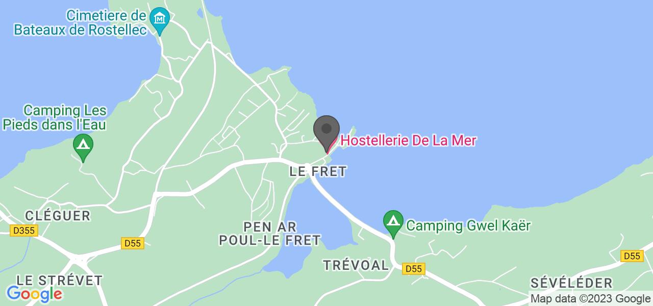 Plan d'accès — HOSTELLERIE DE LA MER