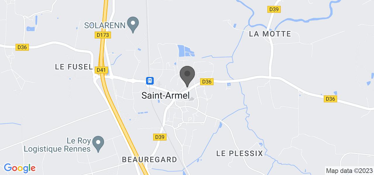 Plan d'accès — L'AUBERGE SAINT-ARMEL