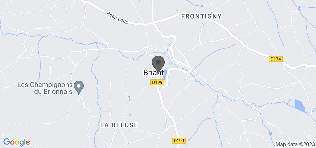 Plan d'accès — L'AUBERGE DU BRIANT