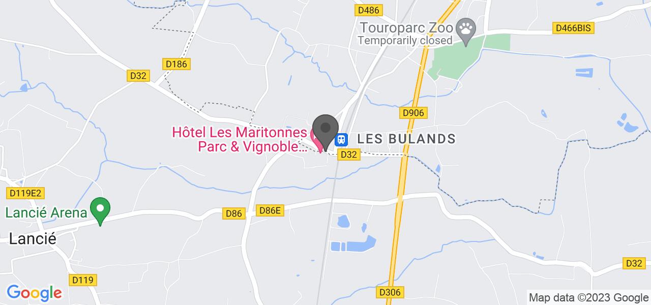 Plan d'accès — HOTEL LES MARITONNES/RESTAURANT ROUGE ET BLANC