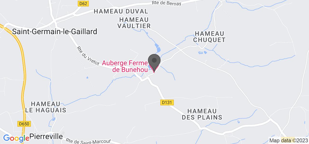 Plan d'accès — AUBERGE DE LA FERME BUNEHOU