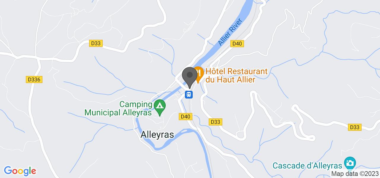 Plan d'accès — HÔTEL-RESTAURANT LE HAUT-ALLIER