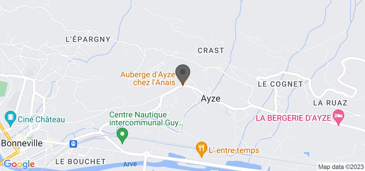 Anfahrtsplan — AUBERGE D'AYZE