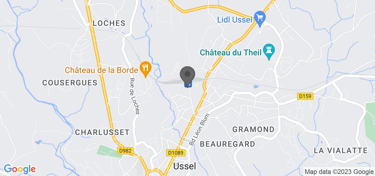 Plan d'accès — GRAND HOTEL A USSEL