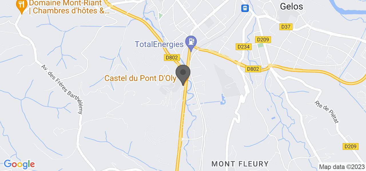Plan d'accès — HÔTEL-RESTAURANT LE CASTEL DU PONT D'OLY
