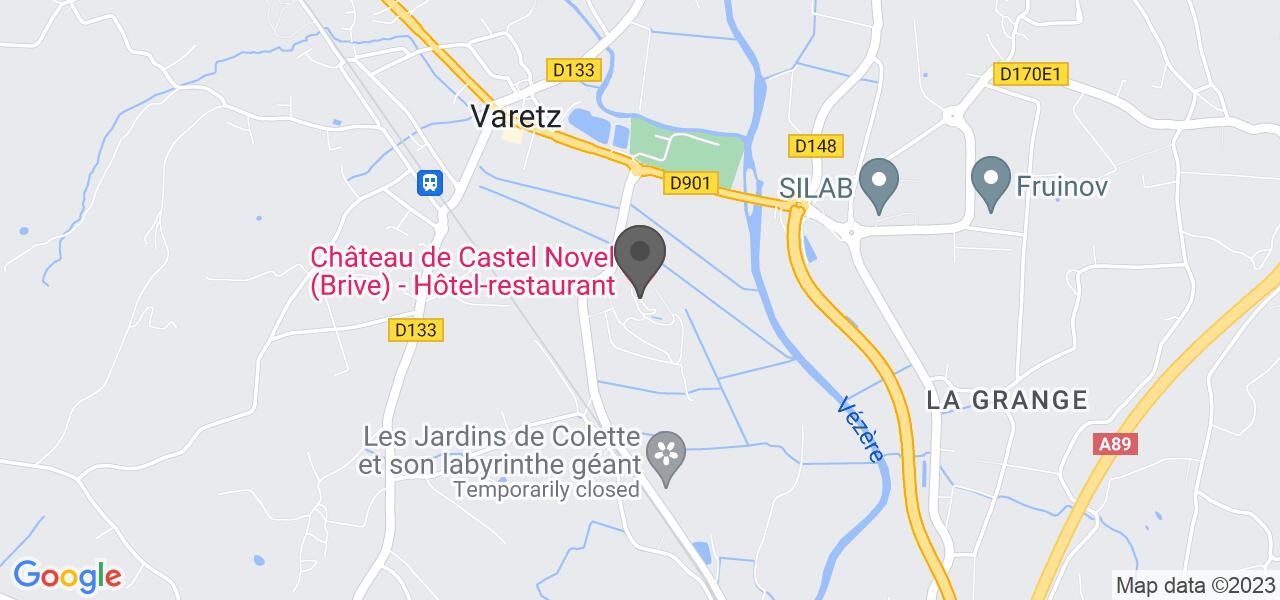 Plan d'accès — CHÂTEAU DE CASTEL NOVEL