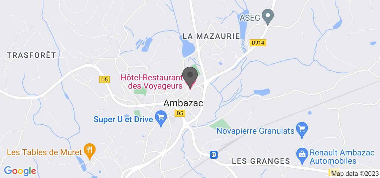 Plan d'accès — HOTEL DES VOYAGEURS