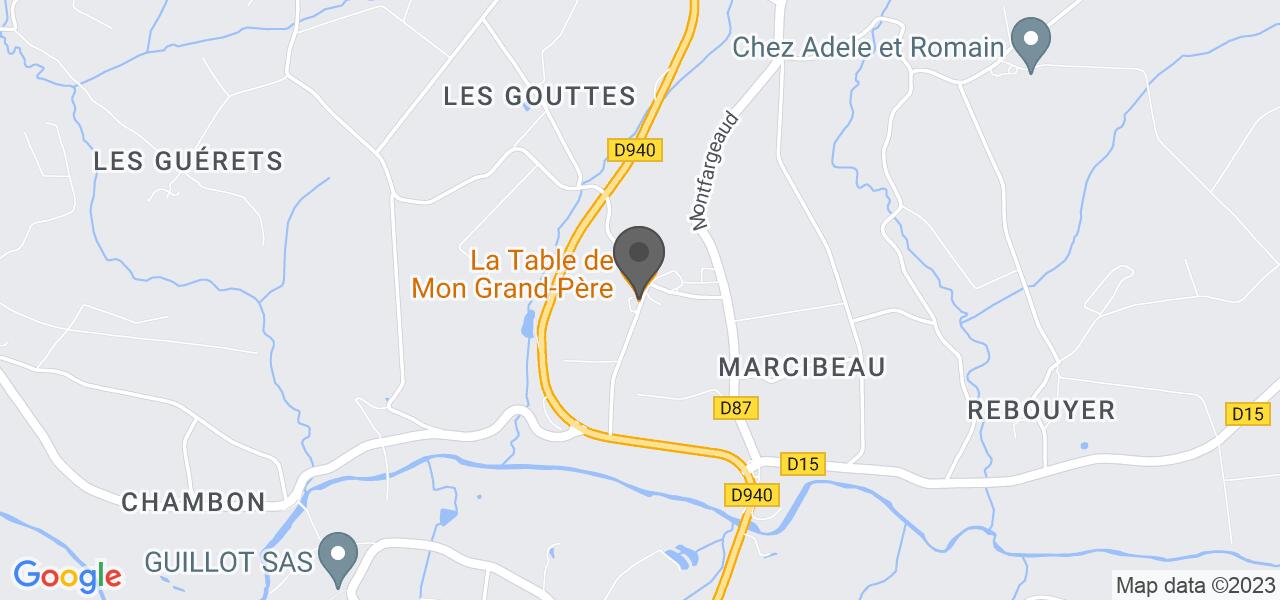 Plan d'accès — LA TABLE DE MON GRAND PÈRE