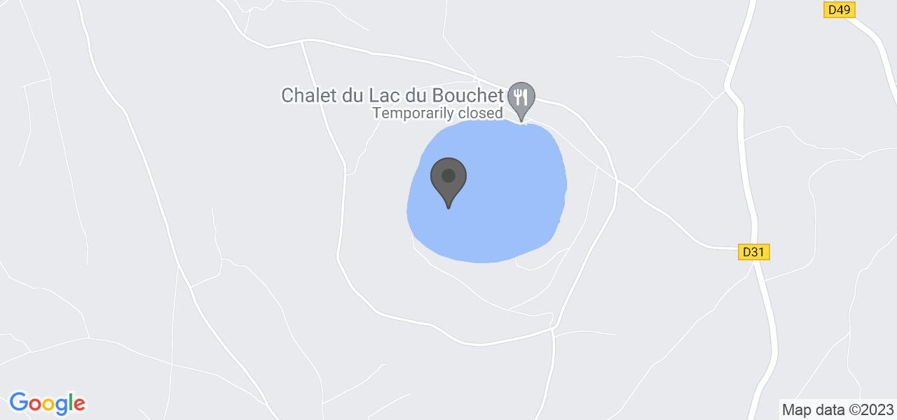 Plan d'accès — CHALET DU LAC  DU BOUCHET
