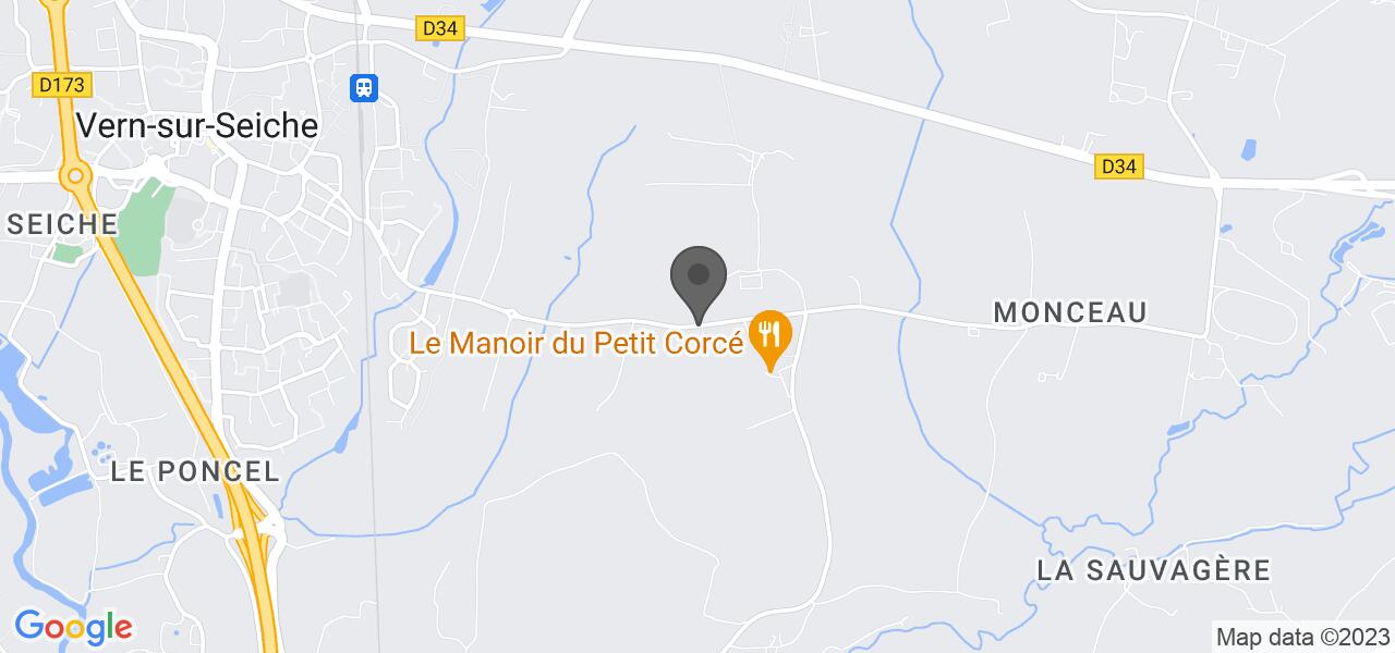 Plan d'accès — LE MANOIR DU PETIT CORCE