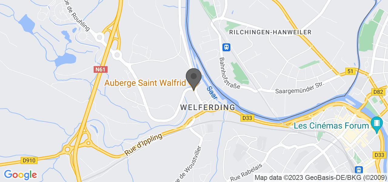 Plan d'accès — AUBERGE SAINT WALFRID