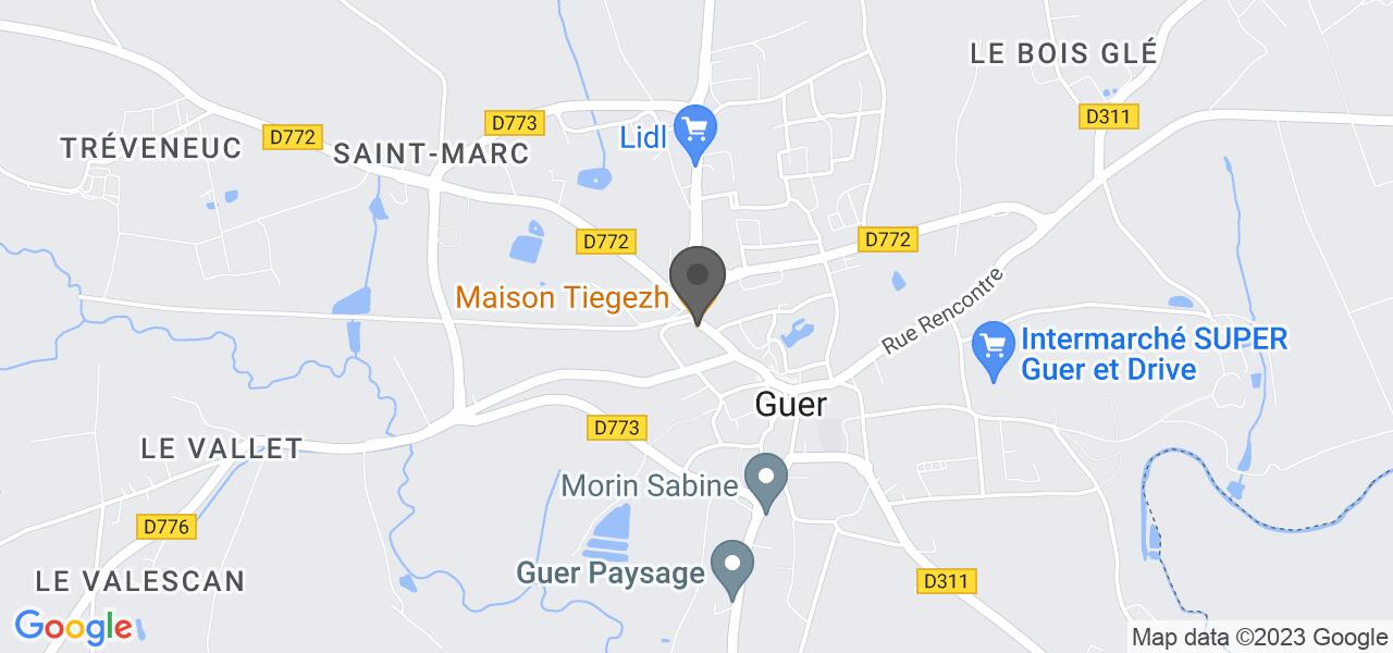 Plan d'accès — AUBERGE TIEGEZH