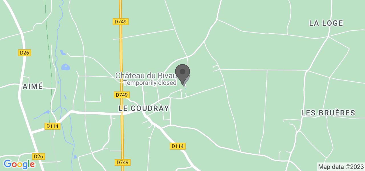Access map — Restaurant "Jardin Secret" du Château du Rivau