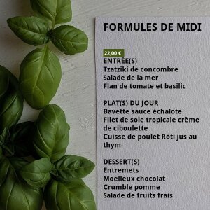 L'ardoise du jour de Aux Prisons de Montagny