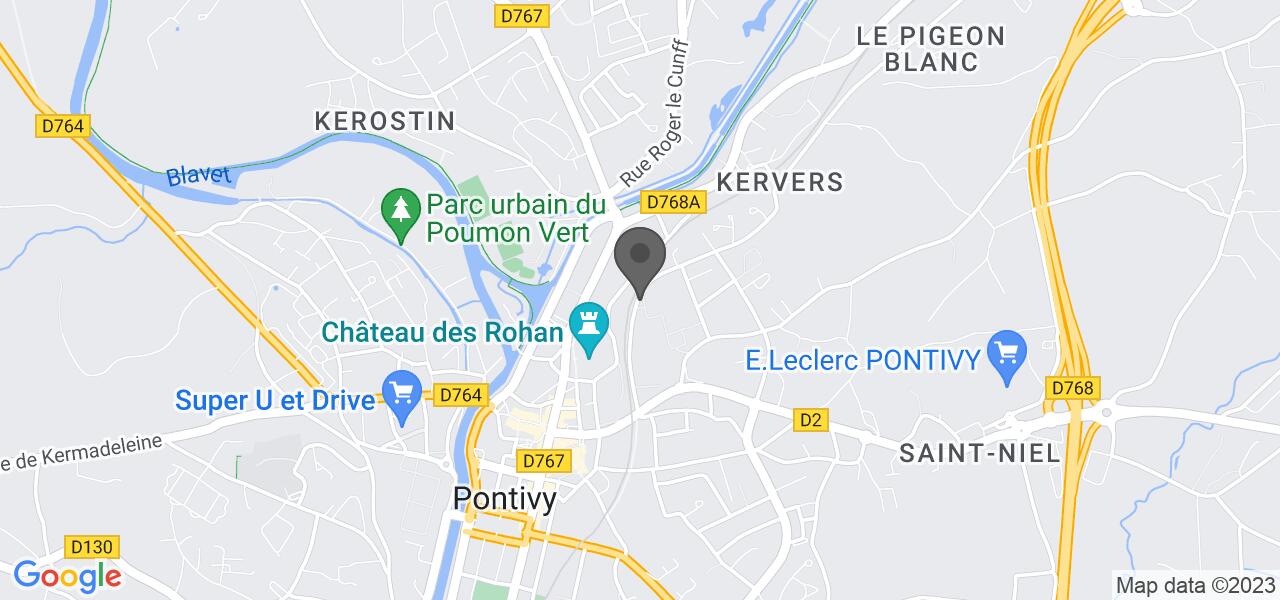 Plan d'accès — La Récré Gourmande (restaurant d'application du Lycée Saint-Ivy de Pontivy)