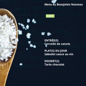 La lavagna del giorno di Le Moulin à Pizza