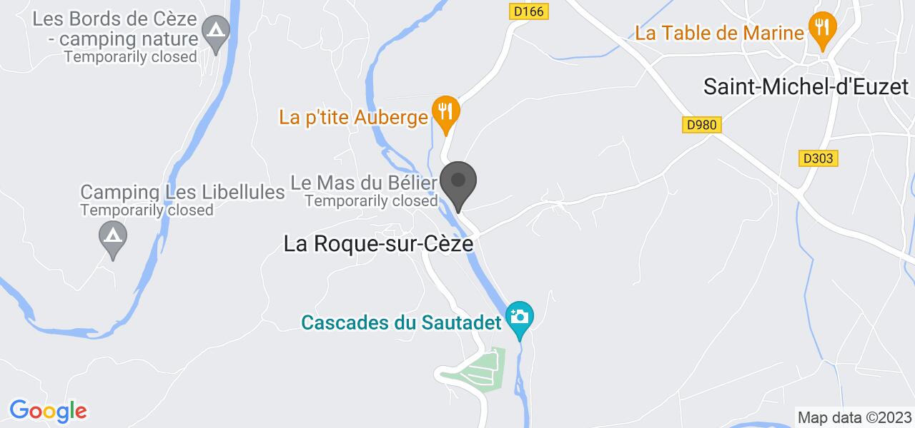 Plan d'accès — Mas du Bélier 