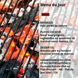 La lavagna del giorno di Au Chardon D'Écosse