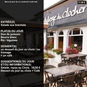 Die Tageskarte von L'Auberge du Clocher