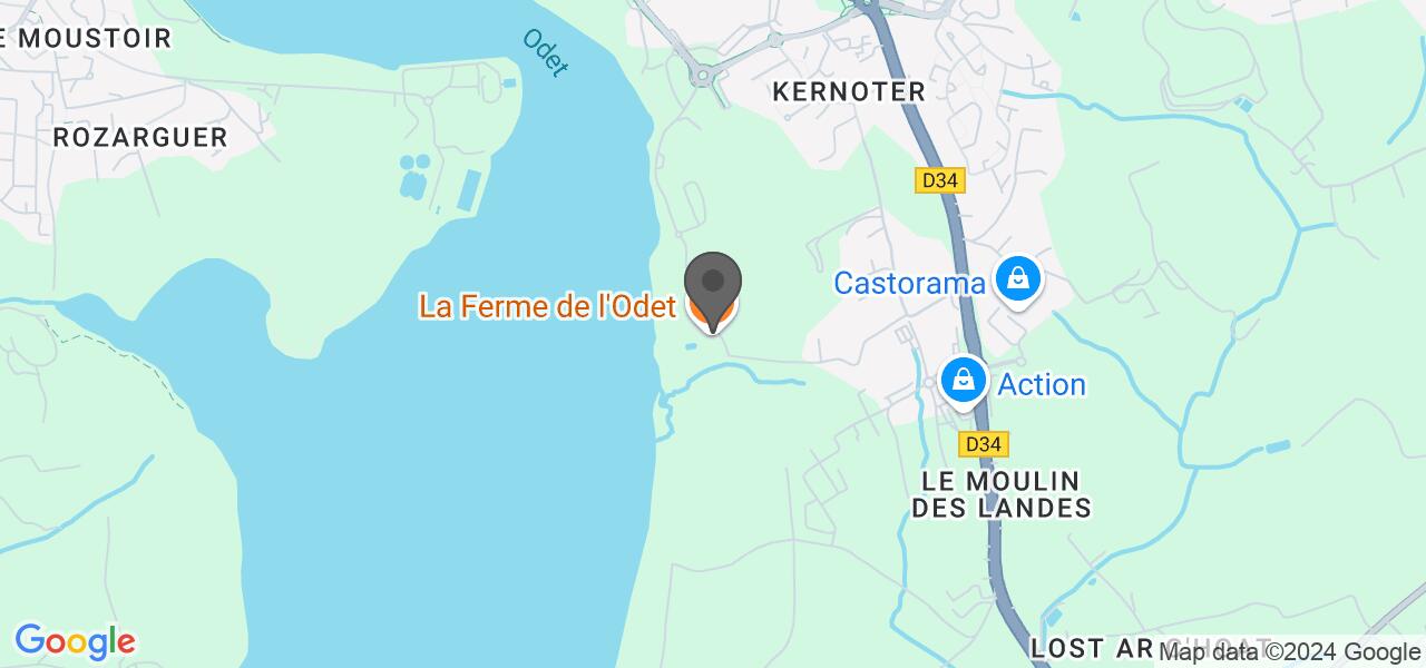 Mapa de acceso — La Ferme de l'Odet